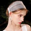 Women Adjustable Size Hairclip Multipurpose Lace Veil Hair Clip Lovely Barrettes for Weddings and Receptions