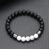 Classic Fashion Men Bracelet Beaded 8mm Tiger Eyes Volcanic Rock Stone Strand Braslet Hematite Healing Braclet Pulseria Hombre