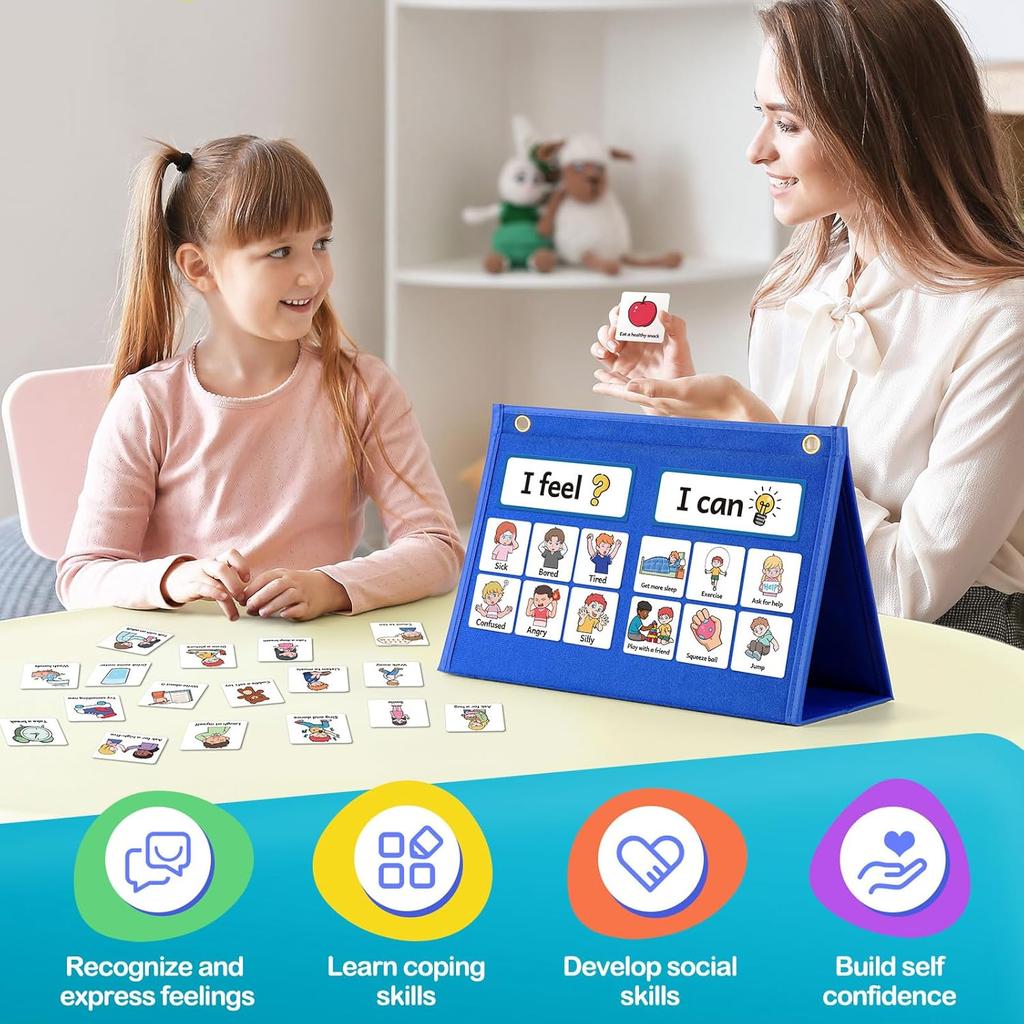 Feelings Chart, Social Emotional Learning Activities,Autism Learning Materials, ADHD Tools,Behavior Management,Anger Management Toys,Calm Down Corner