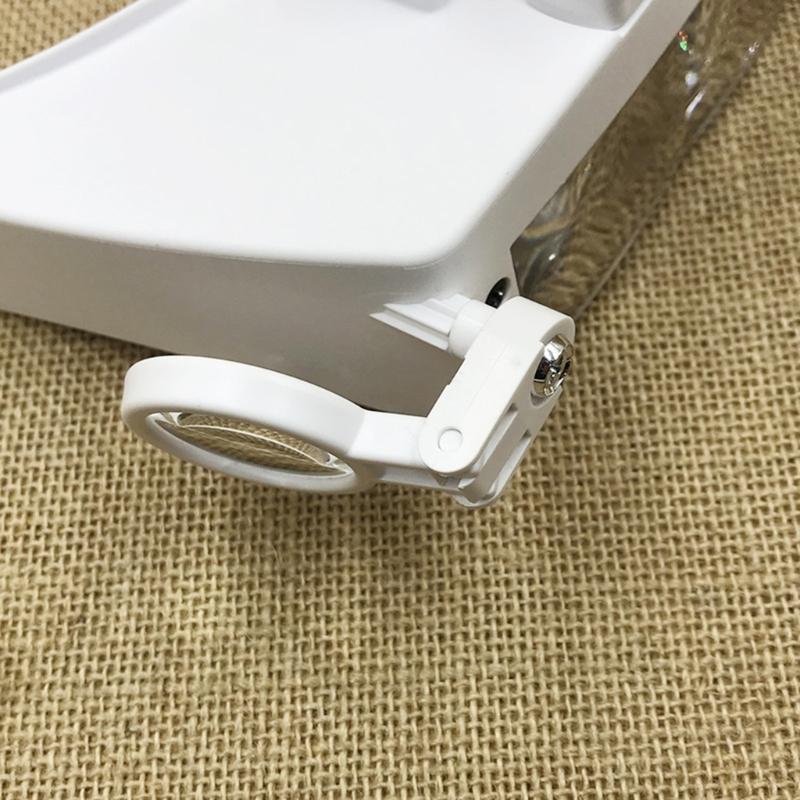 LED Head Magnifier,Hands Free Headband Magnifying Glasses with 5 Led,Professional Jeweler Loupe