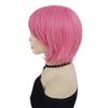 Short Pink Cosplay Wigs for Women Synthetic Hair Wig with Bangs Straight Anime Movie Costume Party Halloween Wig Drag Queen