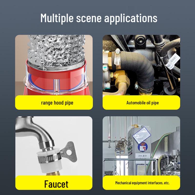 201 Stainless Steel Heavy-Duty American Hose Clamp for Pipe and Range Hood