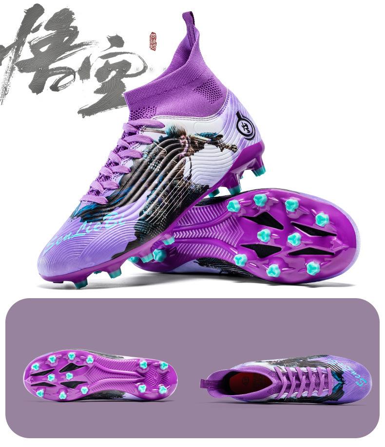

Football Shoes High Top Youth AG Spikes Sneakers Student Outdoor Sneakers Professional Football Training Shoes Men 46