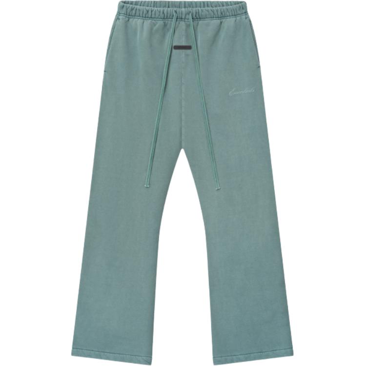 Fear of God Essentials Signature Flare Sweatpants Faded Coastal Unisex Bottoms Blue 130SP264273F