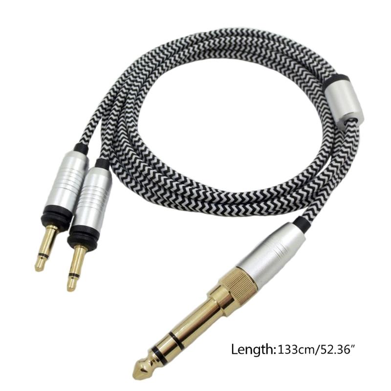 Cavo per cuffie Filo OFC per cuffie Focal ELEGIA Spina da 3,5 mm e 6,35 mm a doppio spinotto da 3,5 mm Cavo maschio 150 cm/59,06 pollici