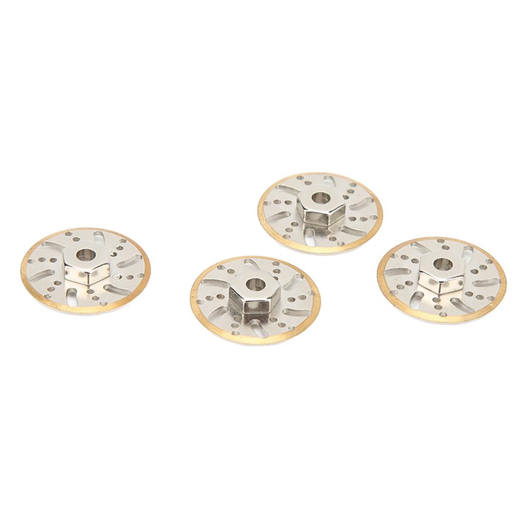 4pcs RC Counter Weight Brake Disc Brass Wheel Weights Hex Adapter for Axial SCX24 Gladiator C10