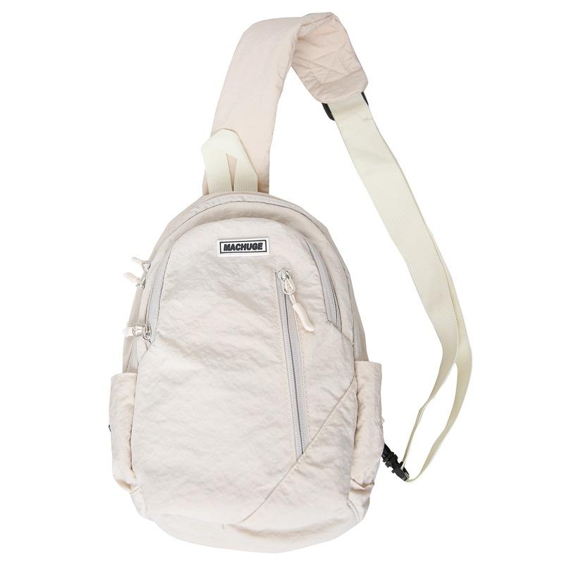 

Новая однотонная нагрудная сумка для мужчин, корейская версия, универсальная сумка через плечо, небольшой рюкзак для поездок на работу, трендовая функция, большая вместимость, сумка-мессенджер для женщин белый