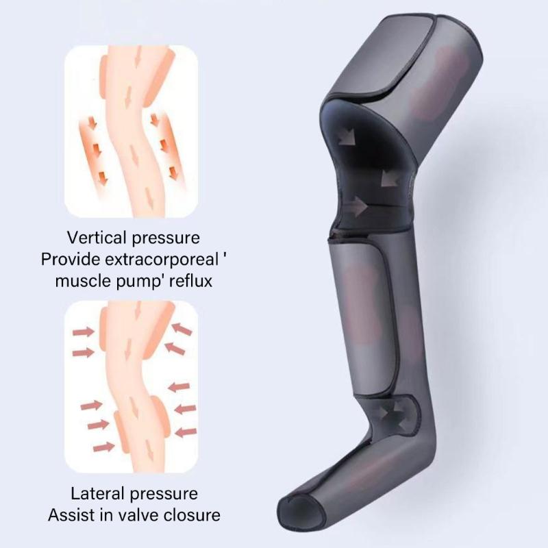 Leg Massager with Air Compression Foot Calf Thigh Knee Massager Easy to Use Leg and Foot Massager for Swollen Legs