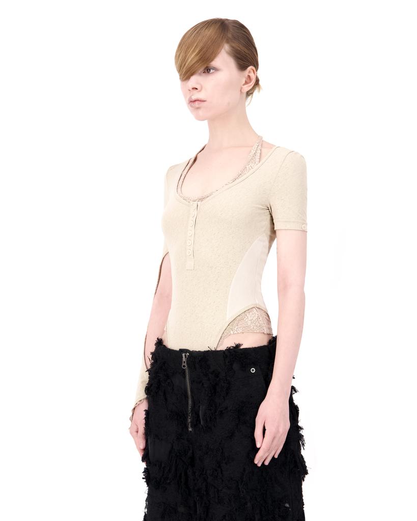 Kimyo Lace Halter Top Sand