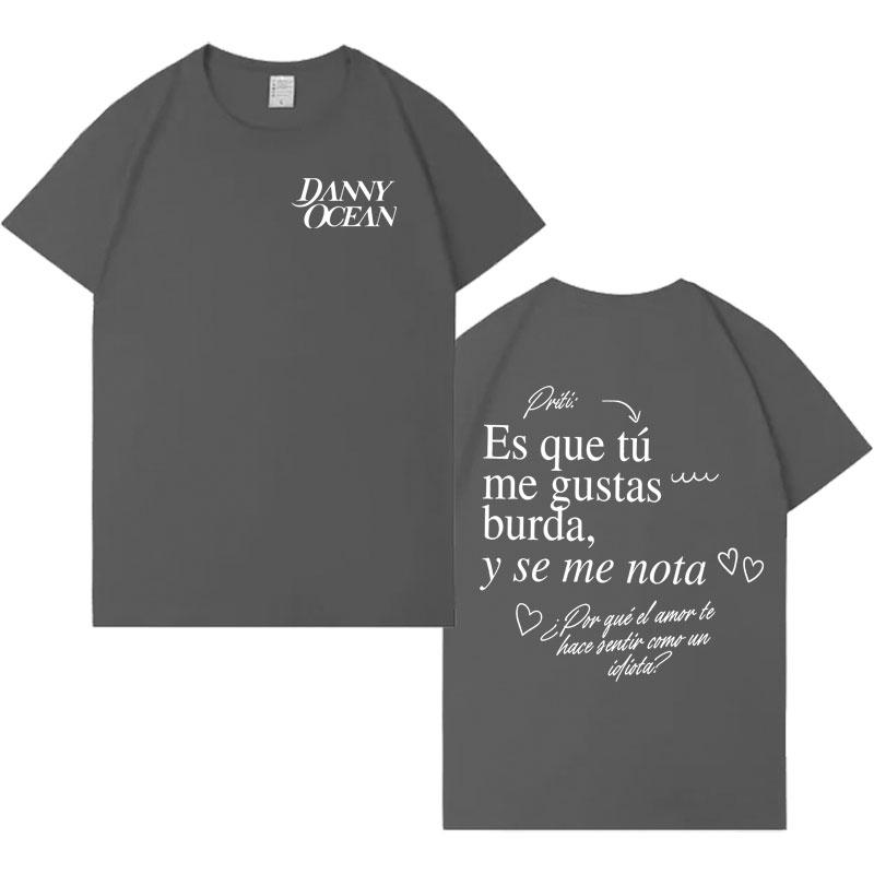 2025 Rapper Danny Ocean Reflexa Album High Quality Streetwear Pop Double Sided Graphic TShirts Mens Crewneck Y2K Tshirt Unisex