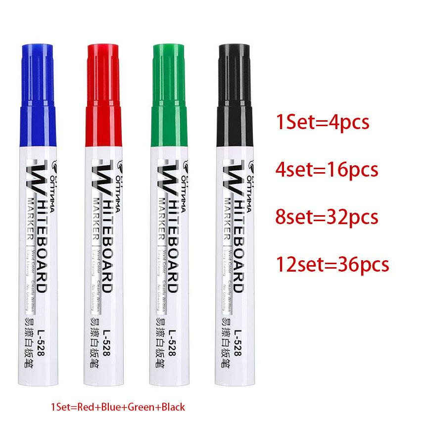 Dry Erase Whiteboard Markers 2.0mm Fine Tip, Low Odor Non-Toxic Washable Pens for Kids Classroom Office, Bulk Erasable Markers Set