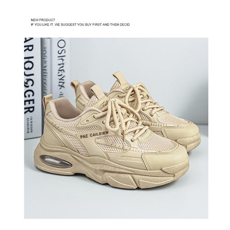 Men Breathable Mesh Thick Sole Casual Fashion Sports Running Dad Sneakers
