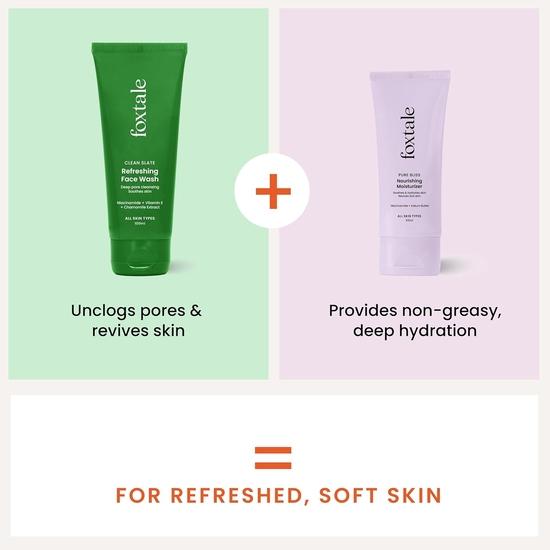 Foxtale Combo | Everyday Glow Duo | With Foxtale Refreshing Face Wash 100ml + Foxtale Nourishing Moisturizer 50ml