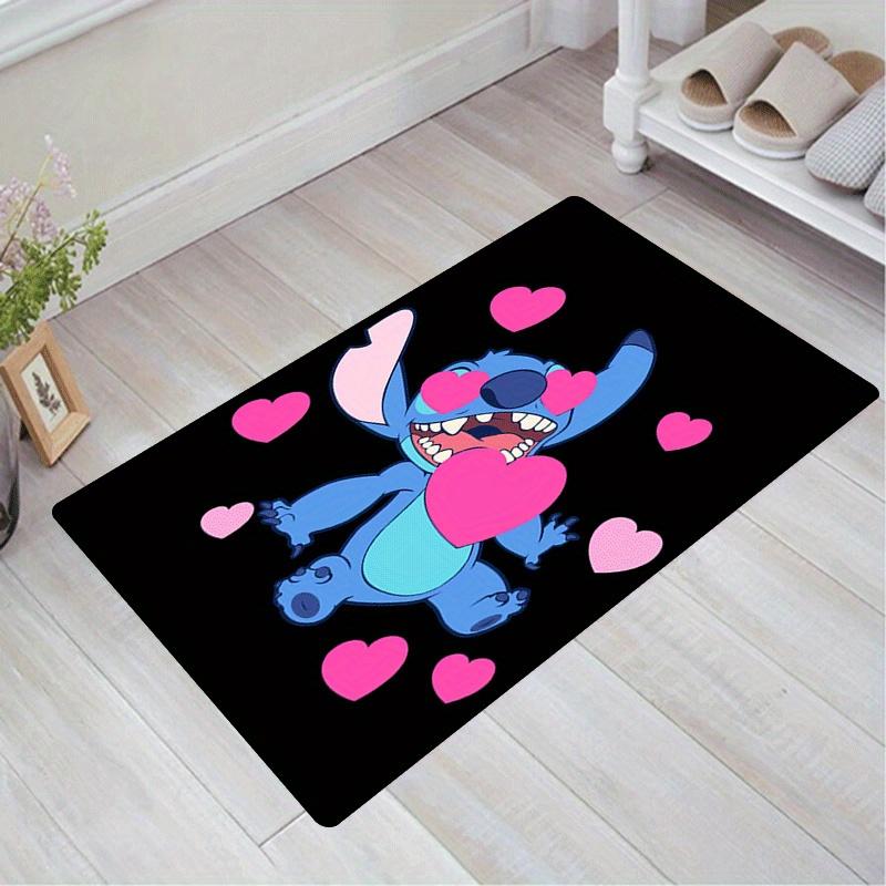 

1pc Love Stitch Pattern Area Rug Soft Flannel Floor Mat for Living Room,Office,Bedroom and Carpet,Sofa Coffee Table Floor Mat 60cm by 90cm