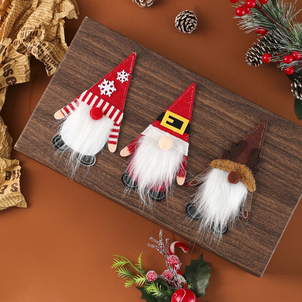 Claus Santa Cartoon Felt And Fork Covers For Christmas Decoration Room