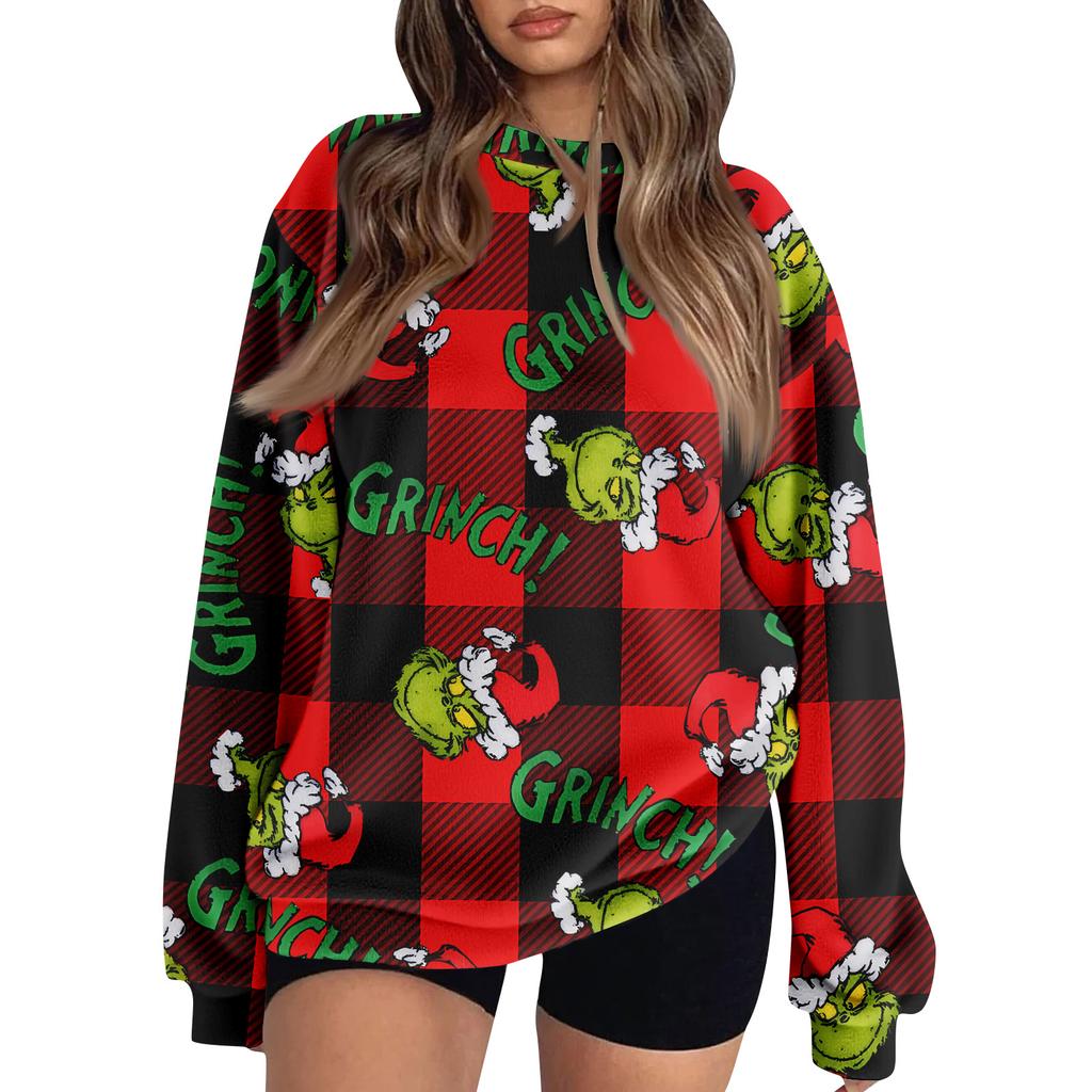 Women's Colorblock Sweatshirt Long Sleeve Round Neck Casual Comfortable Loose Lightweight Women's Sweatshirt