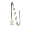Trendy Stainless Steel Hollow Round Pendant Necklace for Women - Versatile Clavicle Chain Jewelry