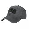Scary Cat Eyes On A Black Background Baseball Caps Vintage Denim Washed Headwear Unisex Style Outdoor Running Hats