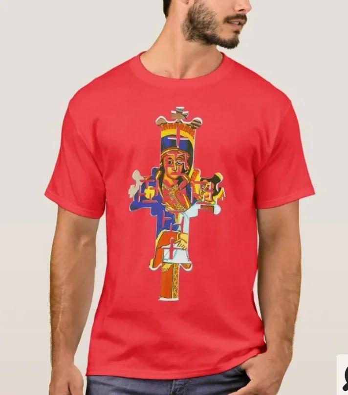 Ethiopian Orthodox Church Cross T-Shirt 100% Cotton O-Neck Summer Short Sleeve Casual Mens T-shirt Size S-3XL S