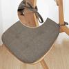Universal Thickened Dining Chair Cushion Keep Warm Cotton Linen Seat Pad Horseshoe Shape Breathable Home Use Cushion All Season