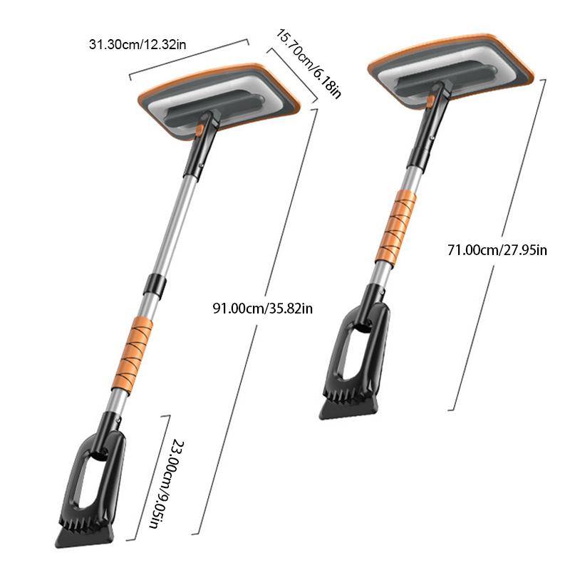 SEAMETAL 3-in-1 Retractable Snow Shovel Ice Scraper Snow Brush Snow Remover for Car SUV Windshield Frost Cleaner Winter Tool