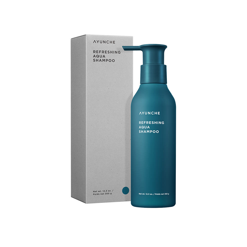 AYUNCHE Refreshing Aqua Shampoo 200g / 350g – Korean Deep-Purifying Scalp Shampoo for Oily & Dandruff-Prone Scalp