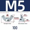 Galvanized Wing, Coin, and Hand-Tightened Nuts (M3, M4, M5)
