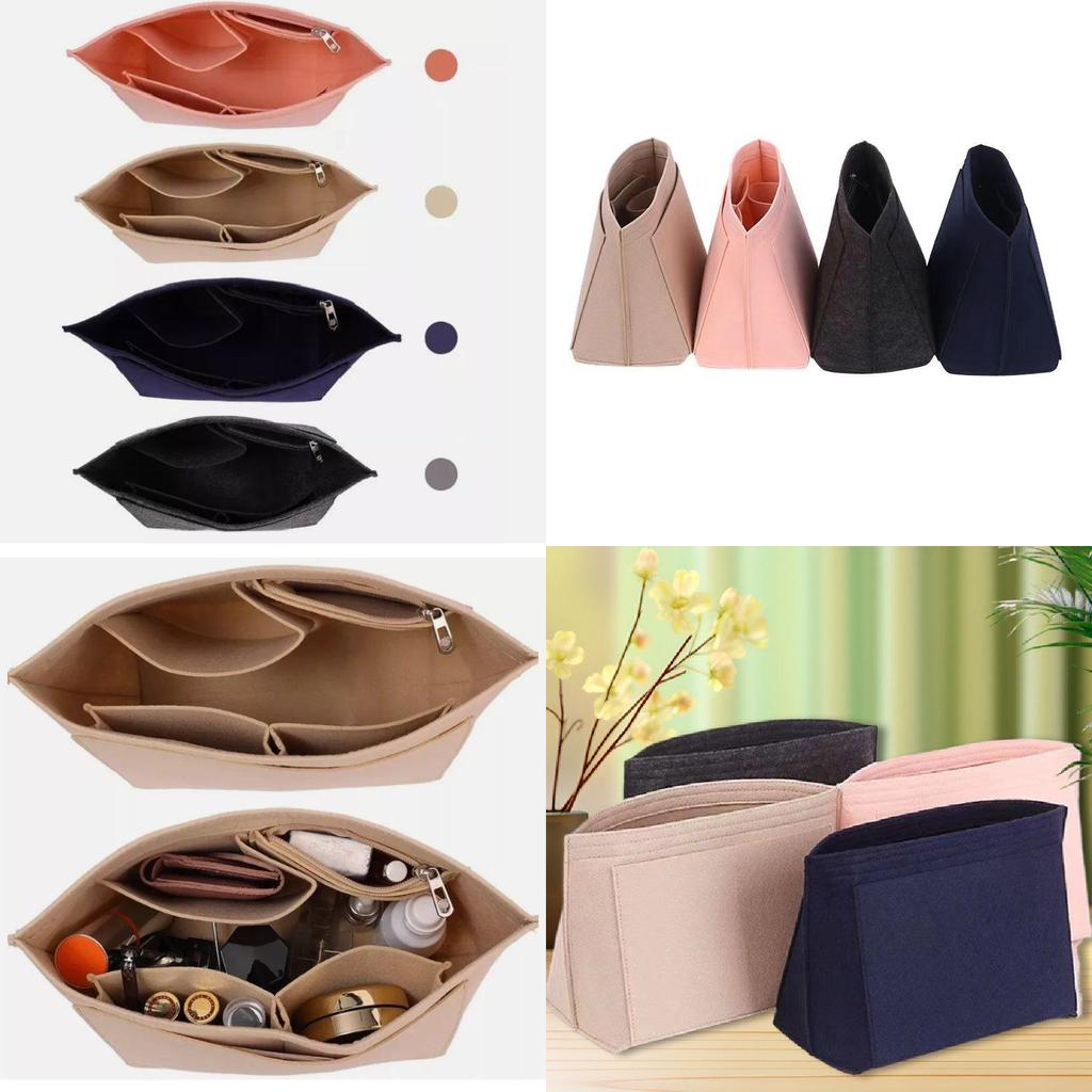 Stylish Felt Makeup Bag Multi-functional Design For Efficient Cosmetic Organization