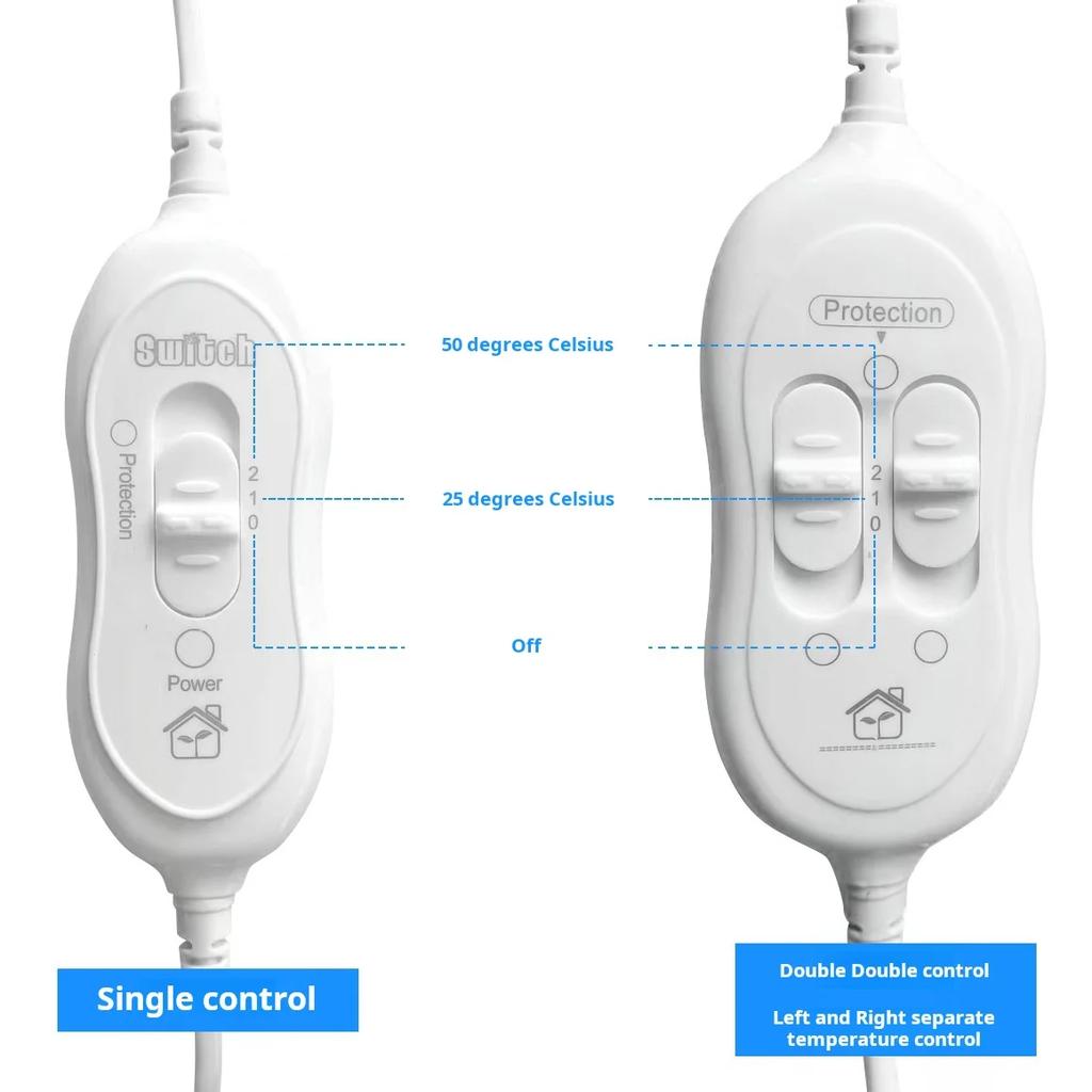 European Regulation Non-woven Single and Double Electric Blanket Foreign Trade 220V Heating Blanket Safety househol180x90CM