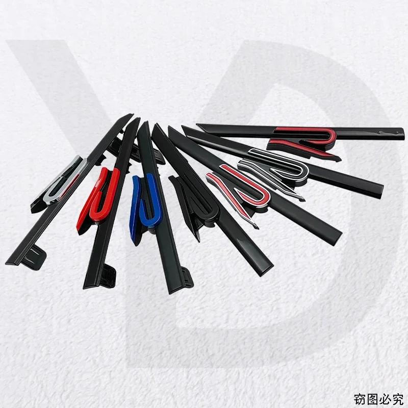 UDXKW1 15.7x2.2cm ABS for Volkswagen VW New Rline GOLF JETTA PASSAT Polo SCIROCCO TOUAREG TOURAN Car Front Grille Emblem Cover Decals