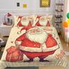 Sada povlečení na přikrývku s 3D vánočním tiskem Sada povlečení z mikrovlákna v plné velikosti Krásné přehozy na postel