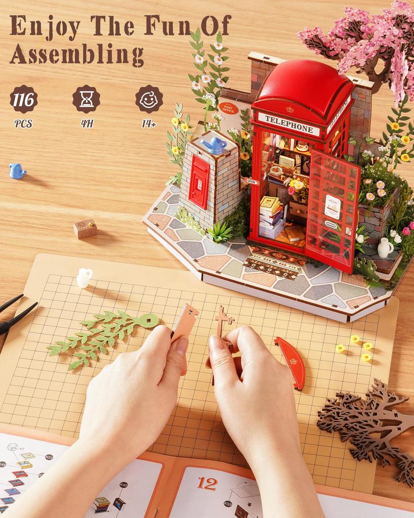 ROBOTIME Rolife Stand dei Fiori Puzzle 3D in Legno TGS05