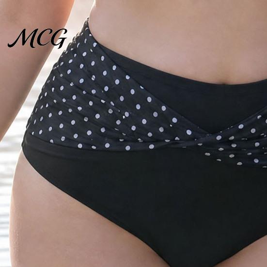 V-neck Bikini Set 2Pcs/Set Plus Size Set, Cross-Chest V-Neck Bra with Built-In Support, Photogenic Beach Outfit High-Waisted Twist Swim Bottoms, Retro