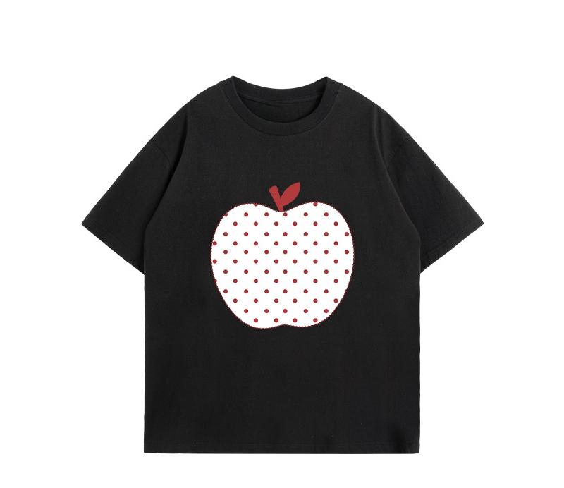 New Unisexs And Unisexs Versatile Tshirt Pattern Printed Summer Short Sleeve Street Style Casual Pure Cotton Clothing Tshirt