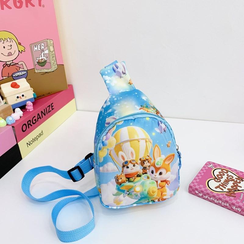 Cartoon Kids Chest Bag With Polyester Lining For Daily Use Suitable For Toddlers