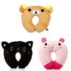 Black Cat Pig Strawberry Ushaped Pillow With Crystal Velvet Cover For Adults And Travel