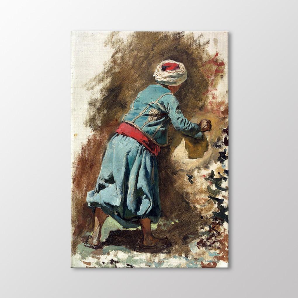 

Этюд мавра на синей живописи