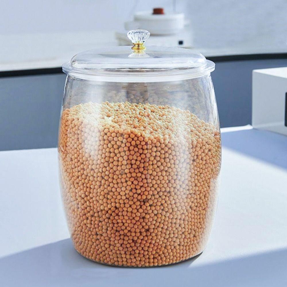 Langlebiger Insektensicherer Transparenter Eimer Weithals Lebensmittelqualität Reislager Eimer Haushalt Feuchtigkeitsgeschützter Behälter Glasbehälter Zuhause