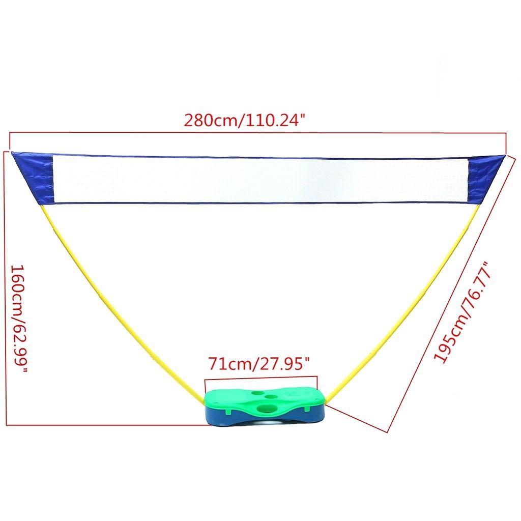 3 In1 Portable Tennis Volleyball Net Foldable Badminton Mesh Stand Outdoor Badminton Set