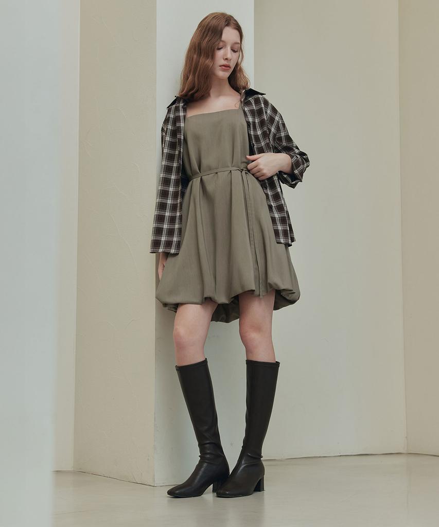 Zero Street Balloon Dress / Mocha Mousse