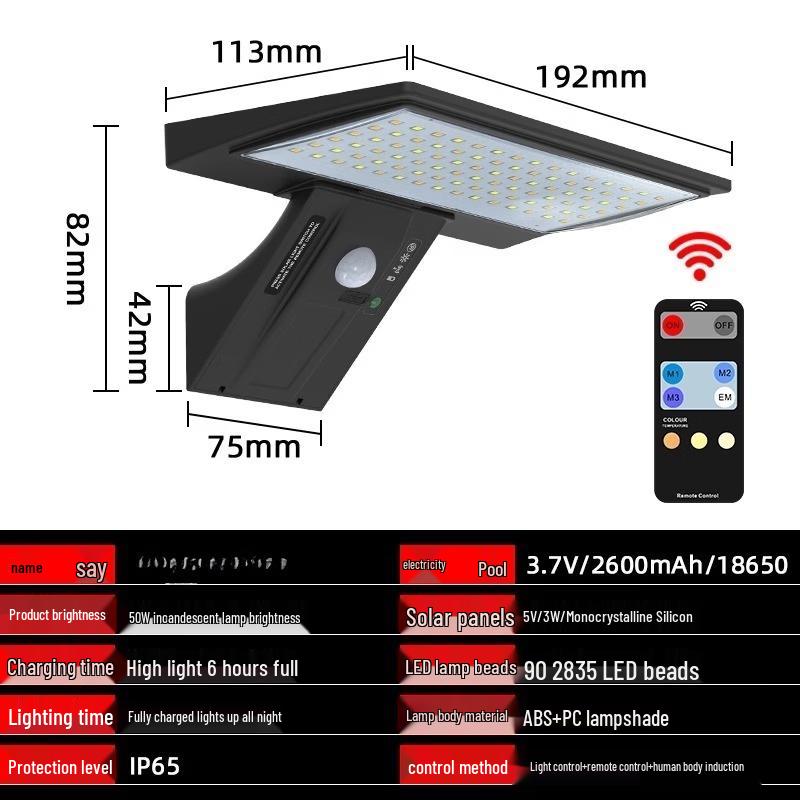 Nu Feng Solar Outdoor Waterproof Wall Light