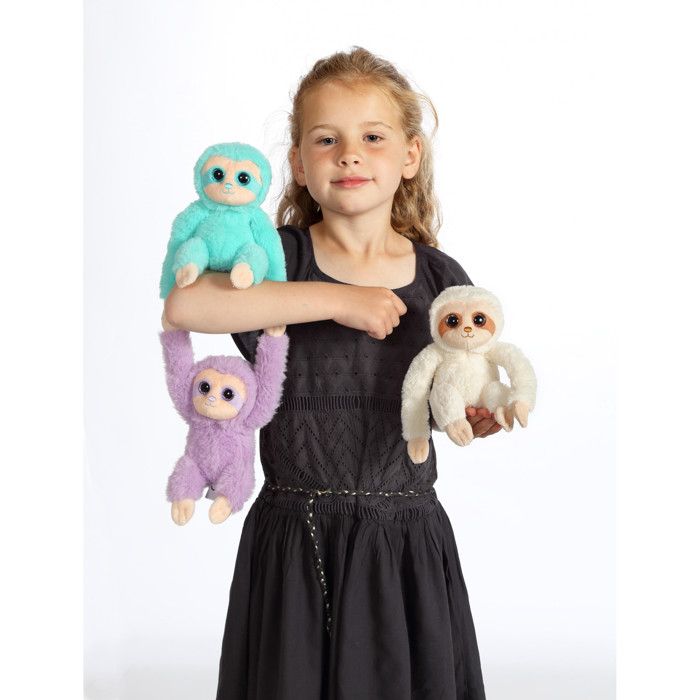 Peluche - peluche p'tit paresseux marron - 16 cm