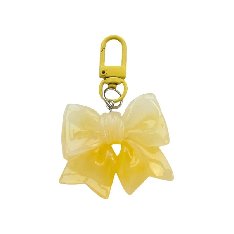 Trendy Resin Bowknot Keychain Decorative Charm Multiple Color Personalize Gifts Decoration for Special Occasions