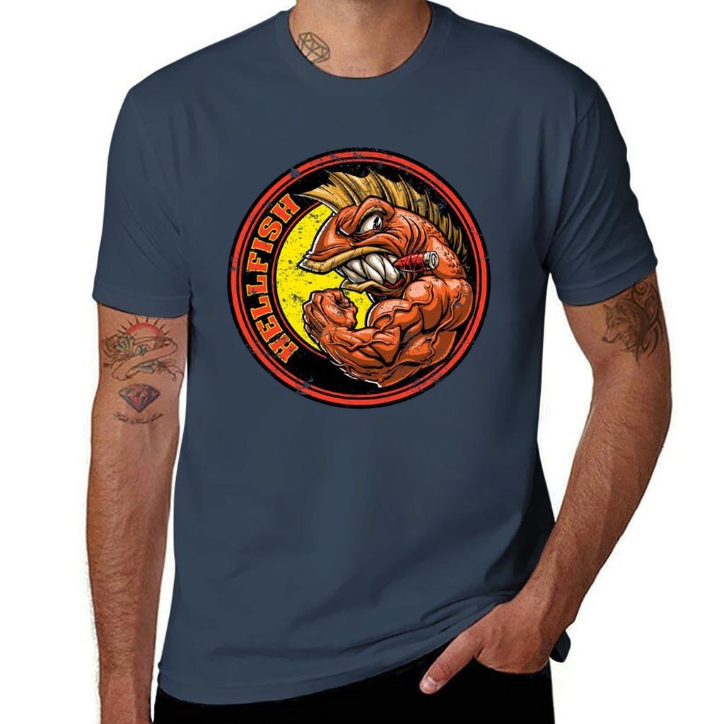 THE FLYING HELLFISH TShirt Soft Casual Short Sleeve Cotton Tee