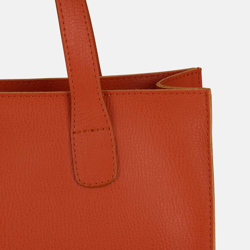 Gilda - pomarańczowa torebka skórzana shopper