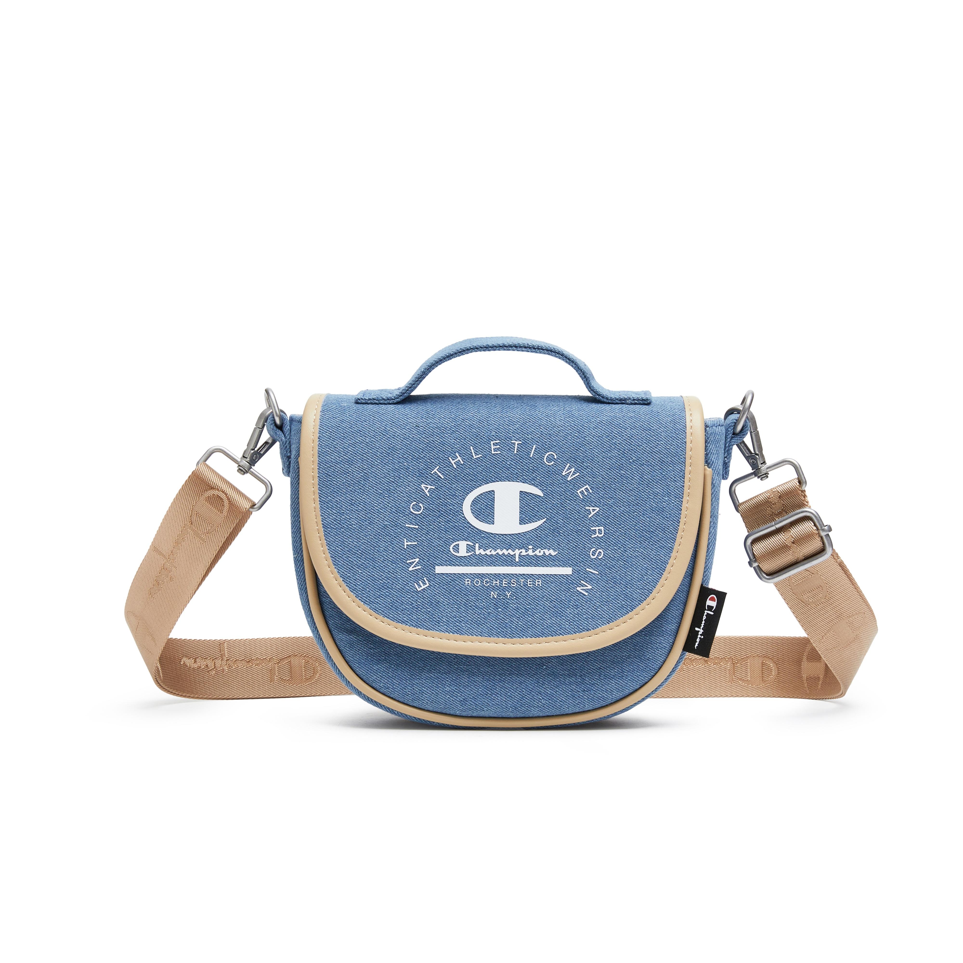 Champion Cambridge Bag Sport Leisure Trendy Classic Versatile Simple Lightweight Fabric Shoulder Tote Bag Small Unisex Bags U5AACPU16 Linen/Black