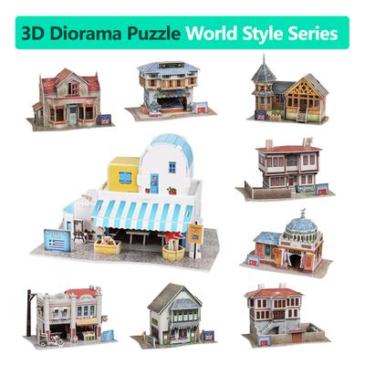 Puzzle 3D en papier à assembler soi-même, modèle dimensionnel, casse-tête, jouets éducatifs pour enfants, puzzle d'architecture pour enfants T60