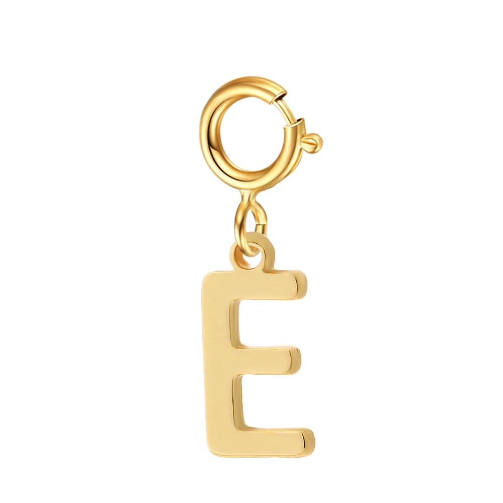 spring buckle Letter Charms Pendant initial charms pendant for Women Necklace earring Zircon keychain DIY accessories Wholesale