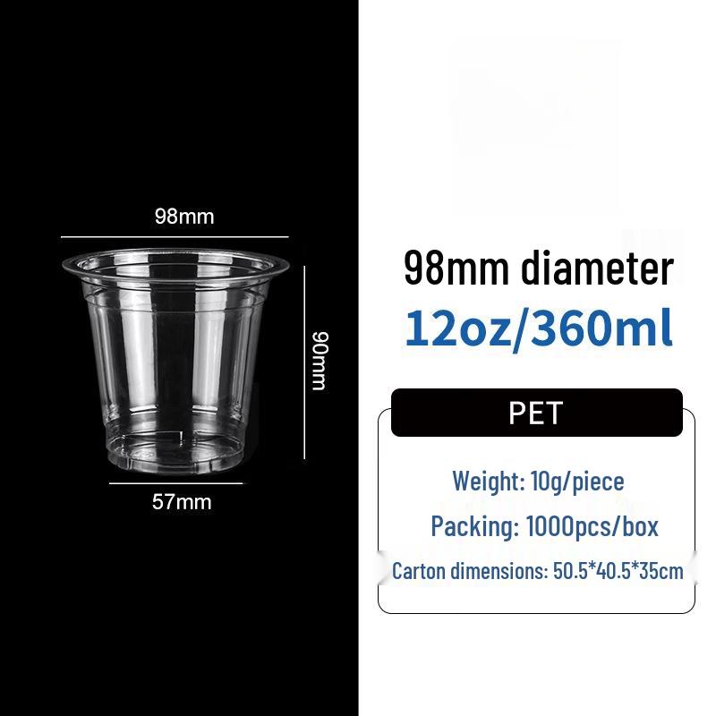 Yang Ge Disposable Plastic Cold & Coffee Cups (100 Count)