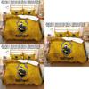High Definition Digital Printed 3-piece Bed Sheet Set For Us Size Beds Modern Minimalist Style Bedding